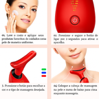Massageador Facial Eletrico Pescoço Led Lift Fototerapia.