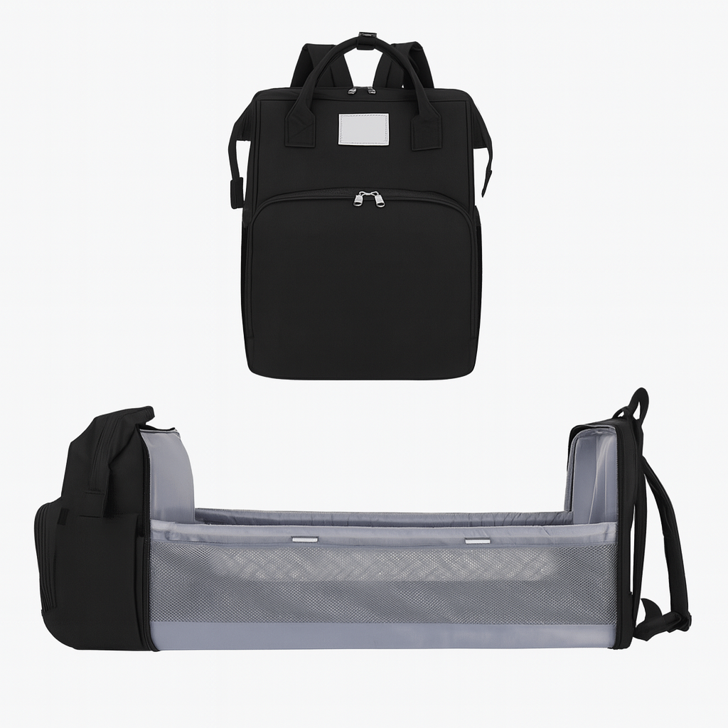 Mochila Maternidade Vira Berço Bebê Usb Impermeável Trocador