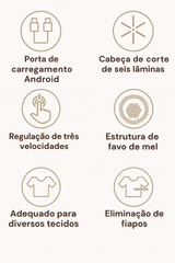Removedor Elétrico De Pelos Fiapos Azul.