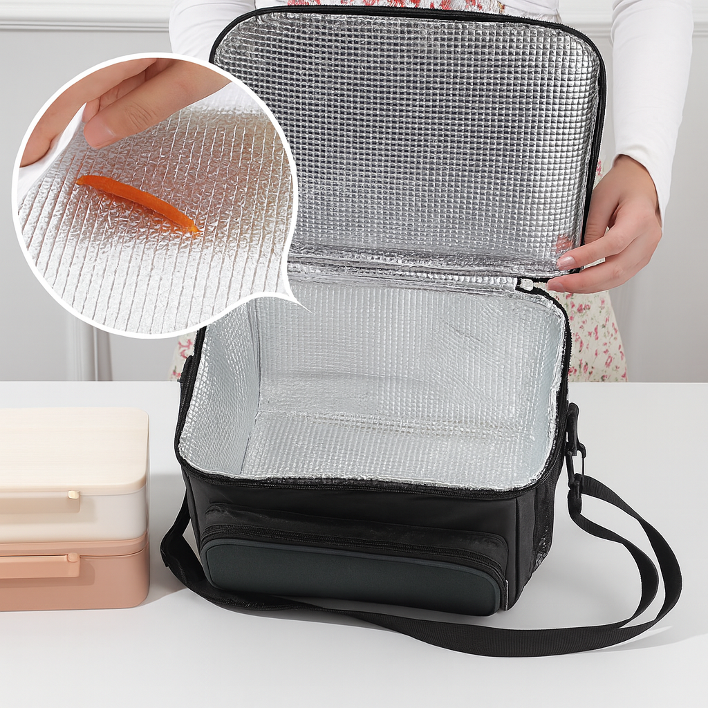 Bolsa Térmica Média Portátil Cinza