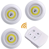 kit 3 lampadas luminaria led controle Sem Fio
