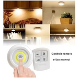 kit 3 lampadas luminaria led controle Sem Fio