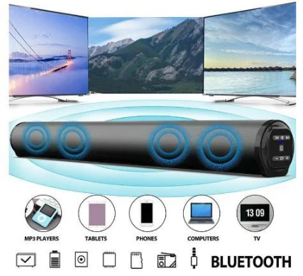 BARRA DE SOM SEM FIO BLUETOOTH ALTO-FALANTES DE TV